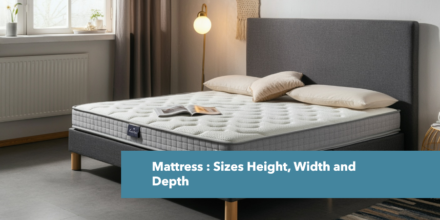 Mattress: Sizes Height, Width and Depth