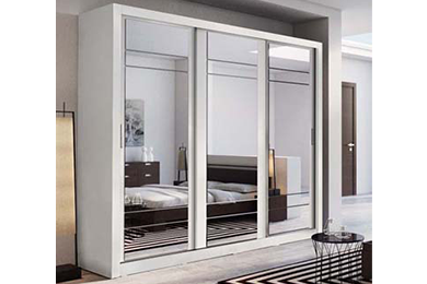 Boston Large Sliderobe 2.5m - White