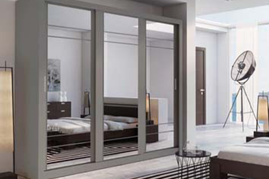 Boston Large Sliderobe 2.5m - Grey