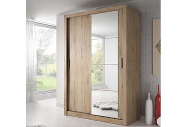 Denmark Large Sliderobe 1.5m - Oak Shetland