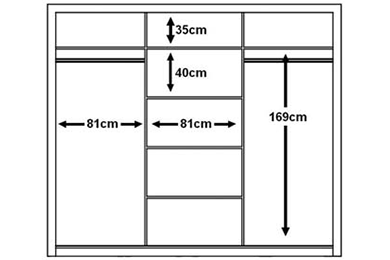 Boston Large Sliderobe 2.5m - Grey