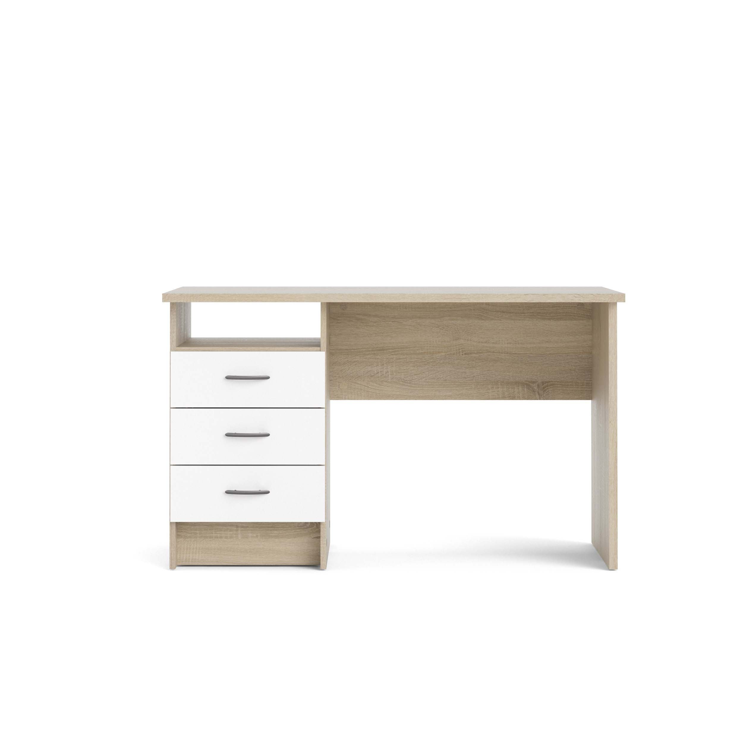 Function Plus Standard Desk - Oak/White