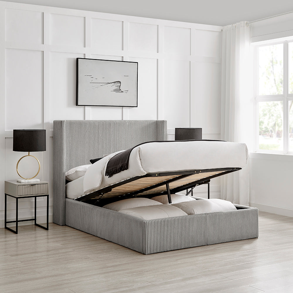 Gemini Cord Storage Bed Grey
