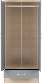 Nevada 2 Door 1 Drawer Wardrobe