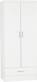 Nevada 2 Door 1 Drawer Wardrobe