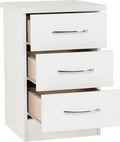 Nevada 3 Drawer Bedside