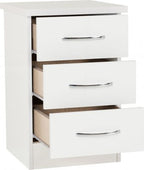 Nevada 3 Drawer Bedside