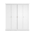 Paris Wardrobe with 4 doors - White
