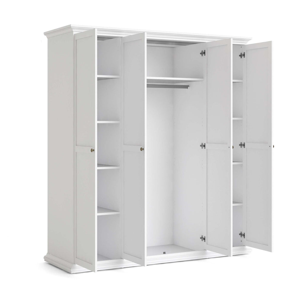 Paris Wardrobe with 4 doors - White
