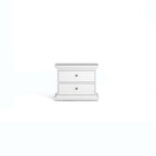 Paris 2 Drawer Nightstand - White