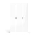 Pepe 3 Door Wardrobe  - Oak with White High Gloss