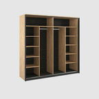 Quant 2.2m Sliderobe (LED Included) - Oak Artisan