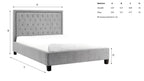 Rhea Light Grey bed