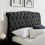 Rosa Black Velvet Bed