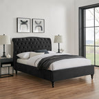 Rosa Black Velvet Bed