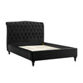 Rosa Black Velvet Bed