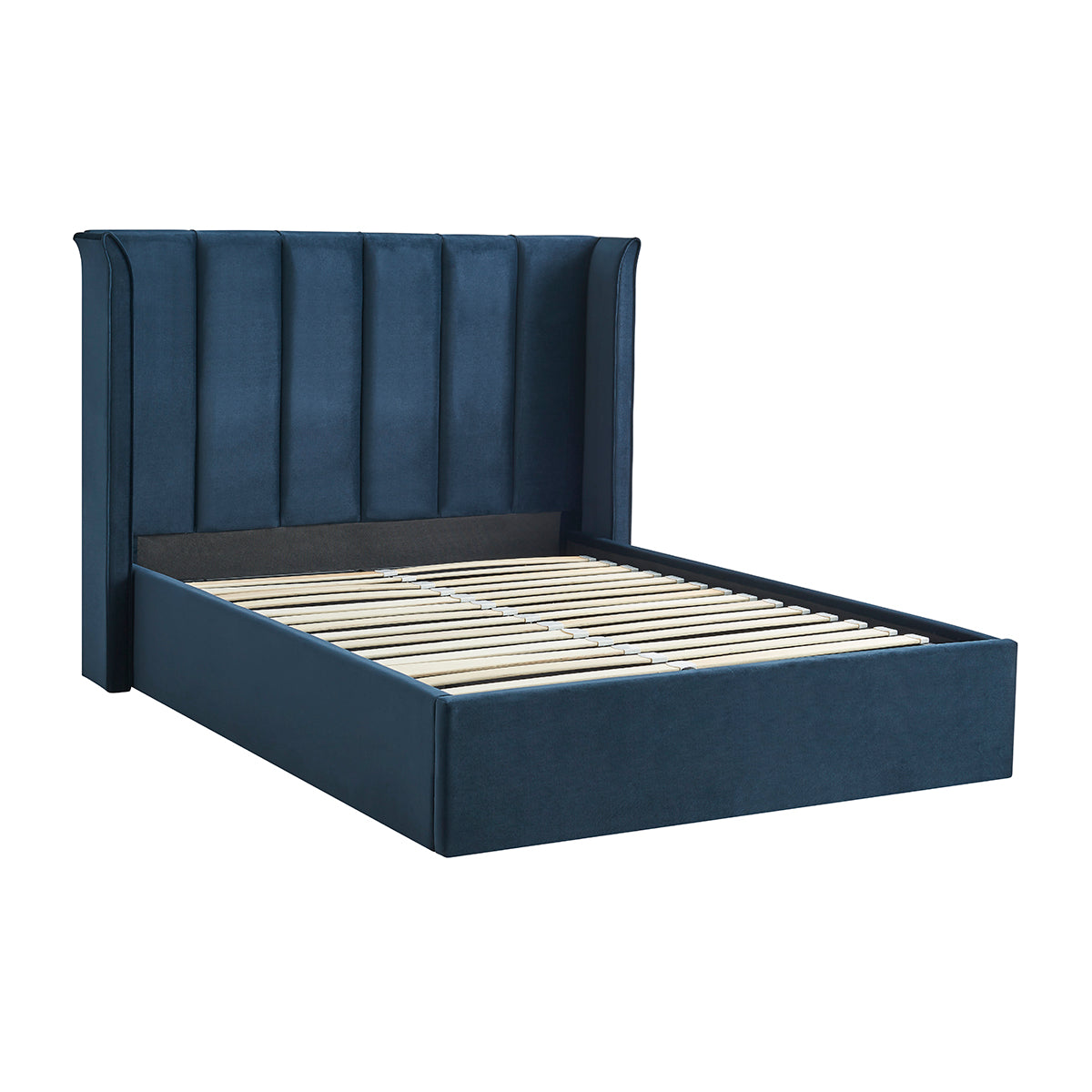 Polaris Navy Blue Storage Bed