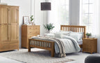 Mallory High Footend solid oak Bed