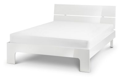 Manhattan High Gloss Bed - White