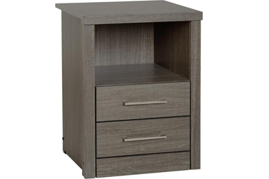 Lisbon 2 Drawer 1 Shelf Bedside locker