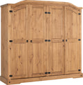 Corona 4 door Wardrobe - Waxed Pine