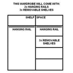 Cuba Large Sliderobe 1.8m