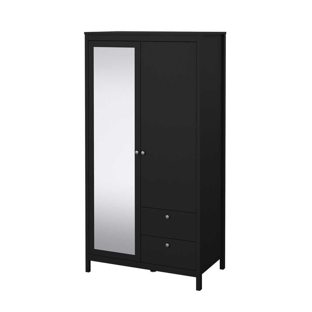 Madrid Wardrobe with 1 door + 1 mirror door + 2 drawers
