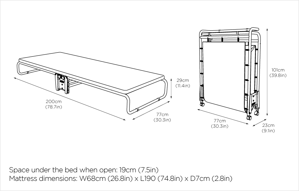 Jaybe Single Folding Bed