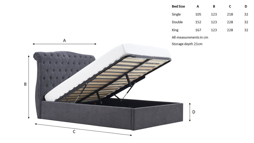 Rosa Light Grey Storage