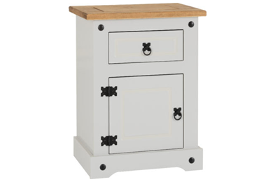 Corona 1 Drawer 1 Door Bedside locker