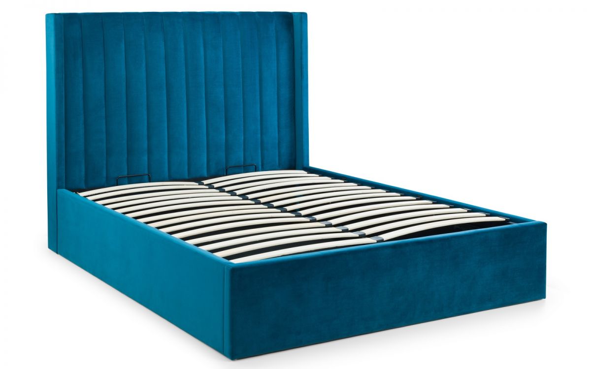 Langham Scalloped Headboard Storage Bed - Teal - Image 3