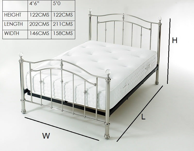 Callisto Black Chrome Metal bed - Image 4
