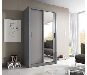 Denmark Small Sliderobe 1.2m - Grey