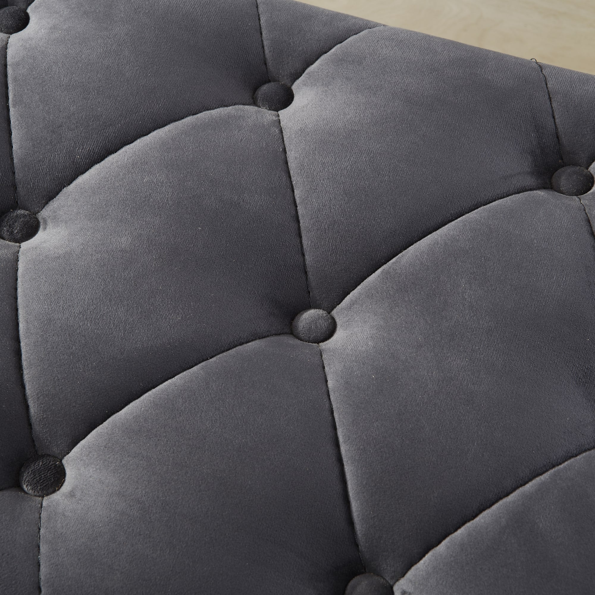 Grey and Button Blanket Box - Image 4