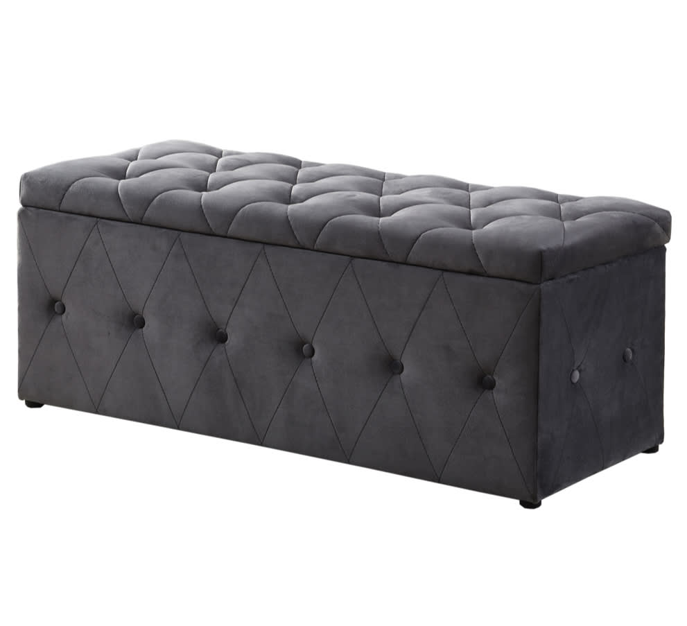 Grey and Button Blanket Box - Image 5