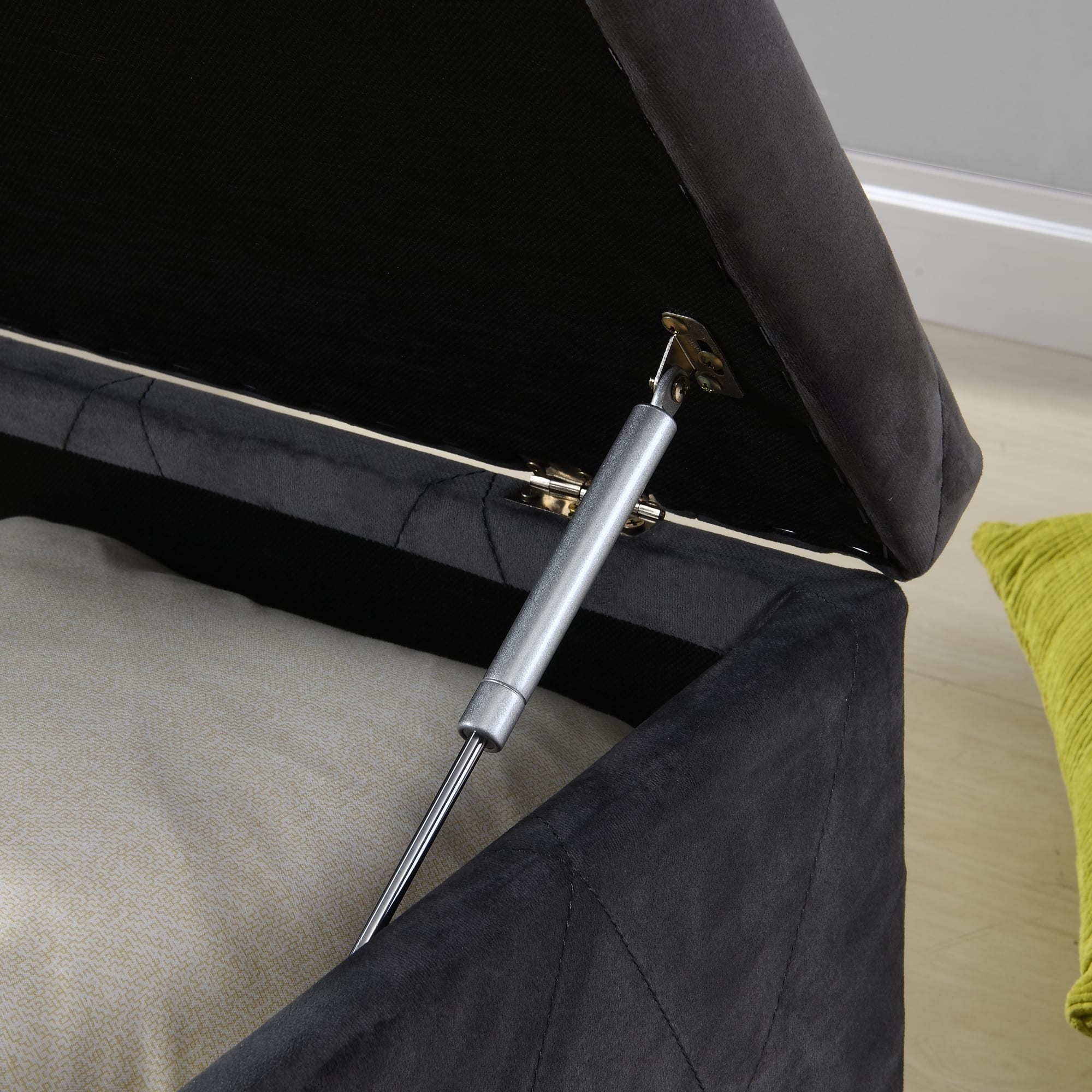 Grey and Button Blanket Box - Image 6