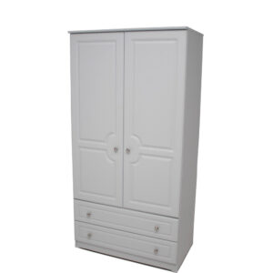 Grey Ash 3ft Two Drawer Wardrobe
