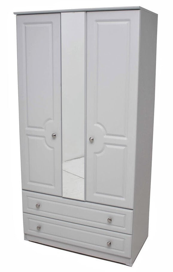 Grey Ash 3ft Two Drawer Wardrobe Centre mirror
