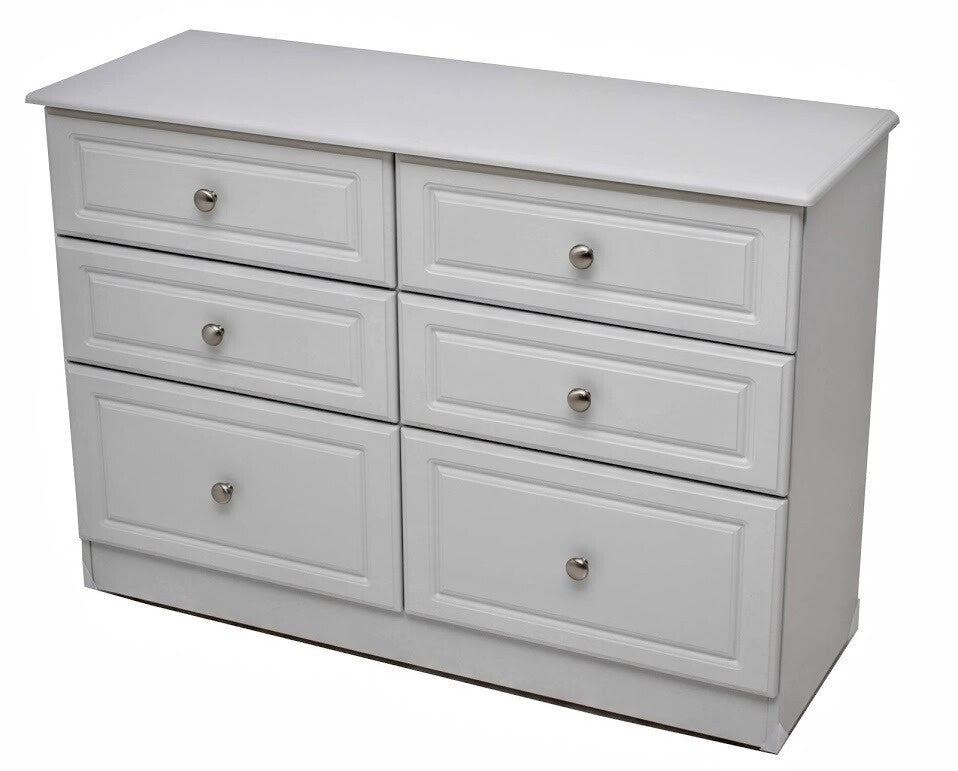 Grey Ash 6 Drawer Mid Chest