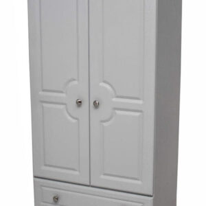 Grey Ash 2'6" Two Drawer Wardrobe