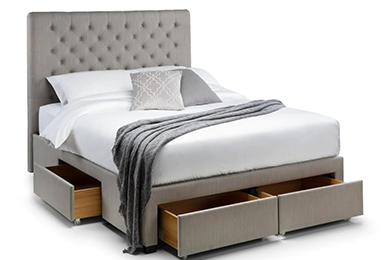 Wilton Deep Buttoned 4 Drawer Bed - Grey - Image 2