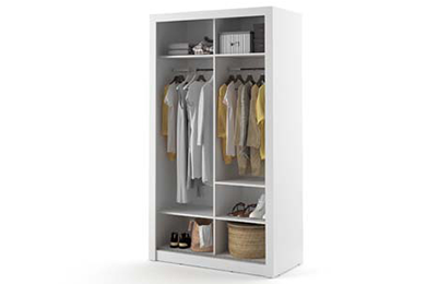 Denmark Small Sliderobe 1.2m - White - Image 2
