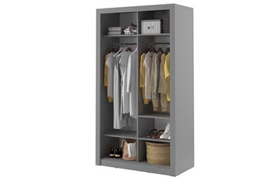 Denmark Small Sliderobe 1.2m - Grey - Image 2