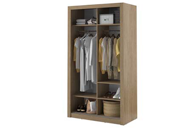 Denmark Small Sliderobe 1.2m - Oak Shetland - Image 2