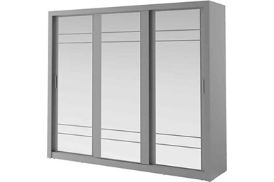 Boston Large Sliderobe 2.5m - Grey - Image 2