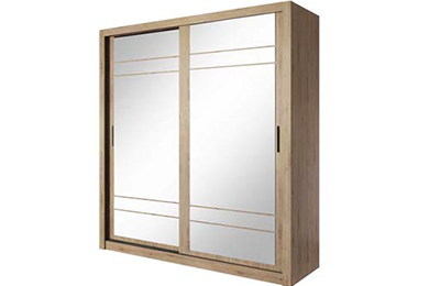 Boston Small Sliderobe 2.03m - Oak Shetland - Image 2