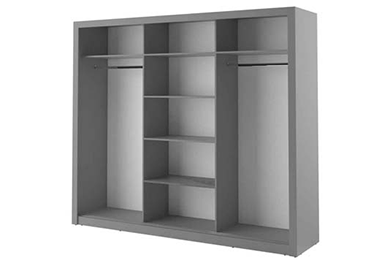 Boston Large Sliderobe 2.5m - Grey - Image 3