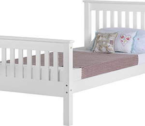 Monaco white High Foot End Bed