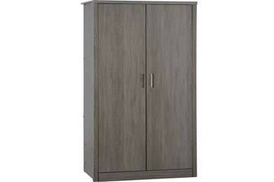 Lisbon 2 Door Wardrobe in Black - Image 2