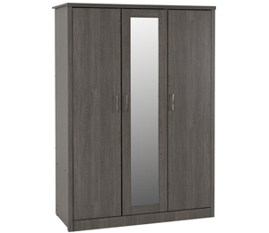 Lisbon 3 Door Wardrobe in Black